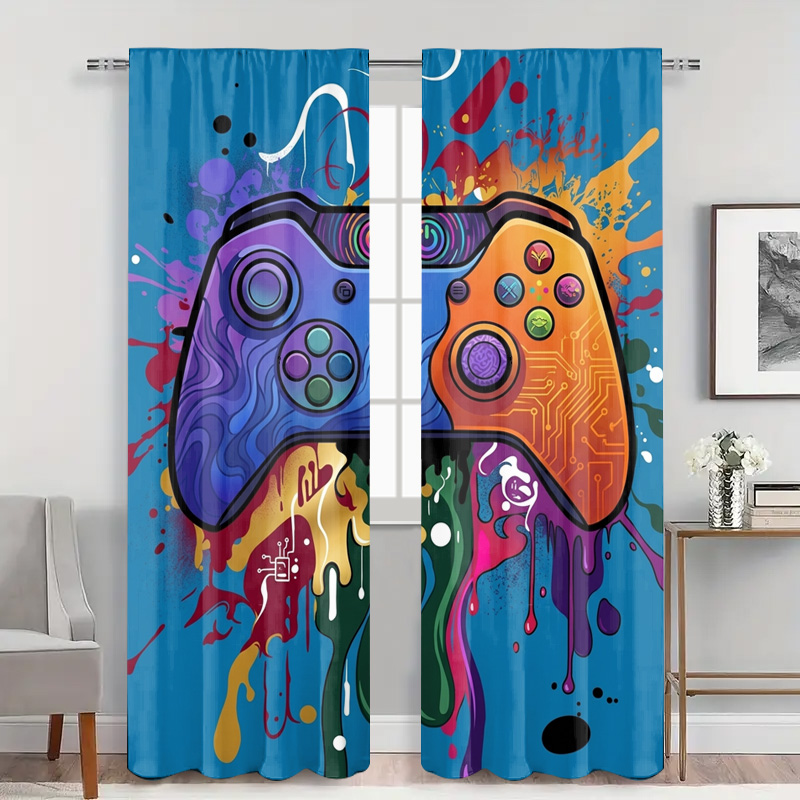 Retro Gaming Curtain Video Gam - Home Decor Youtube Videos 리뷰 및 가격