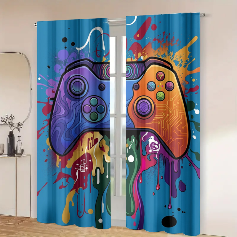 Retro Gaming Curtain Video Gam - Home Decor Youtube Videos 리뷰 및 가격
