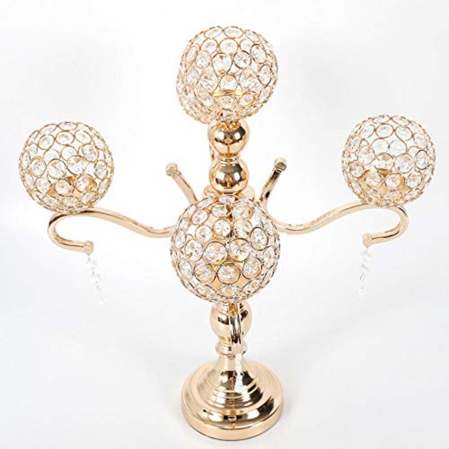 5 Arms Candle Holder for Weddi - Home Decor Gold 리뷰 및 가격