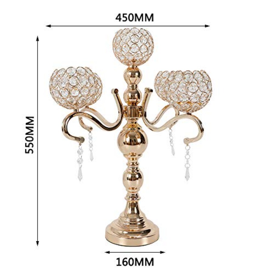 5 Arms Candle Holder for Weddi - Home Decor Gold 리뷰 및 가격