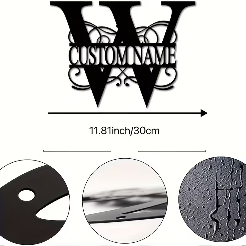 Classic Custom Monogram Metal  - Home Decor Outdoor 리뷰 및 가격