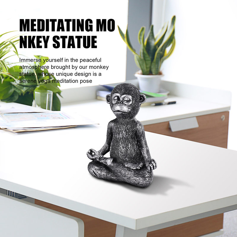 Meditating Monkey Statue Resin - Home Decor Outdoor 리뷰 및 가격