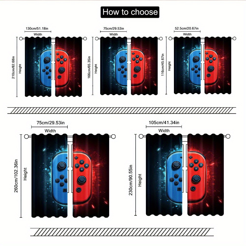 Gaming Curtains 2pcs Video Gam - Home Decor Youtube Videos 리뷰 및 가격