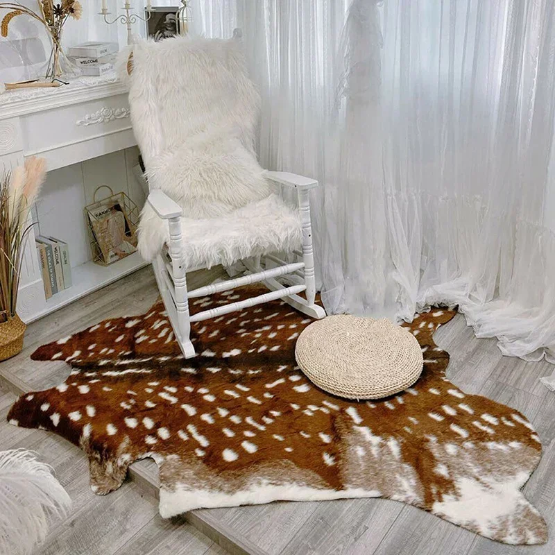 Faux Sika Deer Fur Rugs Imitat - Cowhide Rug Faux 리뷰 및 가격