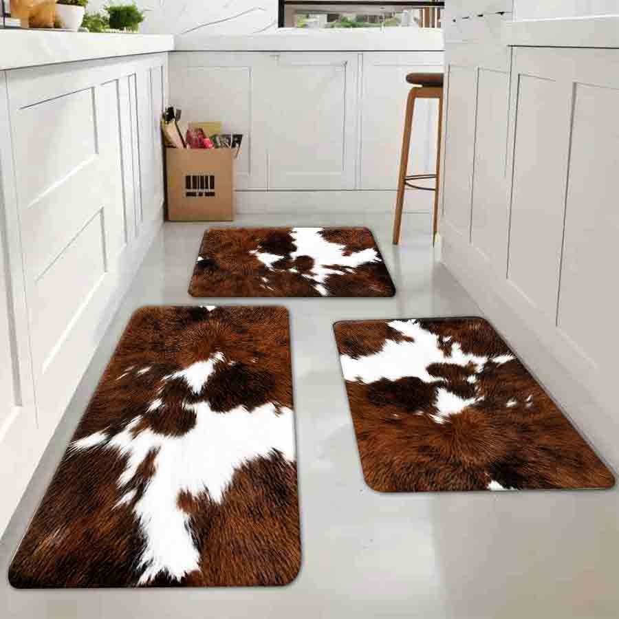 1/2/3Pcs Flannel Kitchen Mat—M - Cowhide Rug Faux 리뷰 및 가격