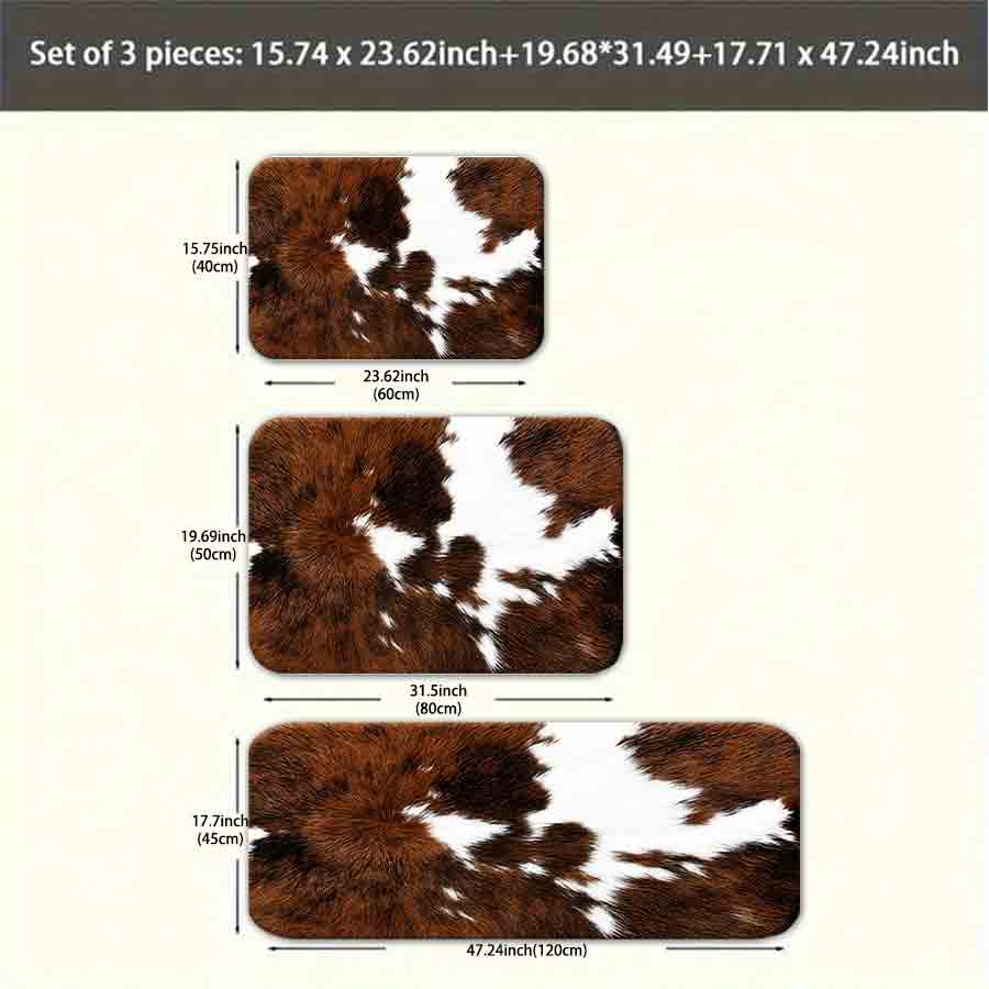 1/2/3Pcs Flannel Kitchen Mat—M - Cowhide Rug Faux 리뷰 및 가격