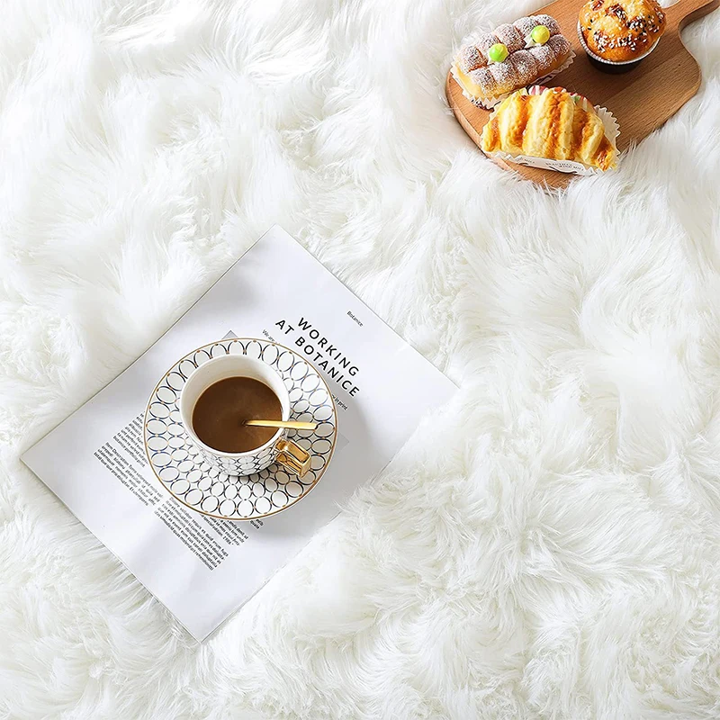 Luxury Faux Fur Rug Large Soft - Cowhide Rug Faux 리뷰 및 가격