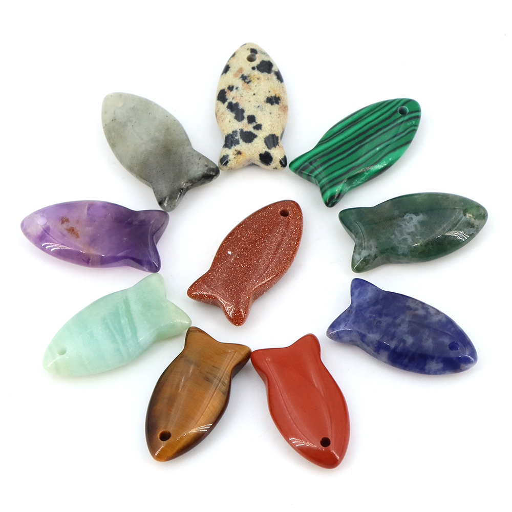 Cute Fish Beads Natural Stone  - Home Decor Glass 리뷰 및 가격
