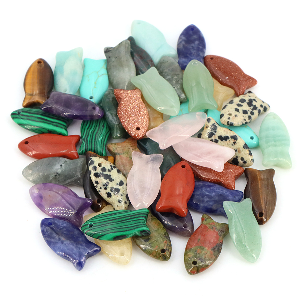 Cute Fish Beads Natural Stone  - Home Decor Glass 리뷰 및 가격