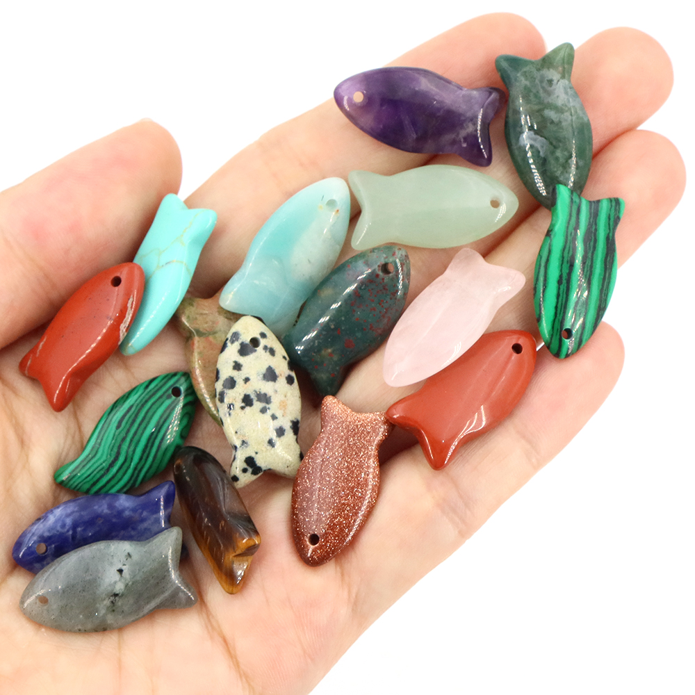 Cute Fish Beads Natural Stone  - Home Decor Glass 리뷰 및 가격
